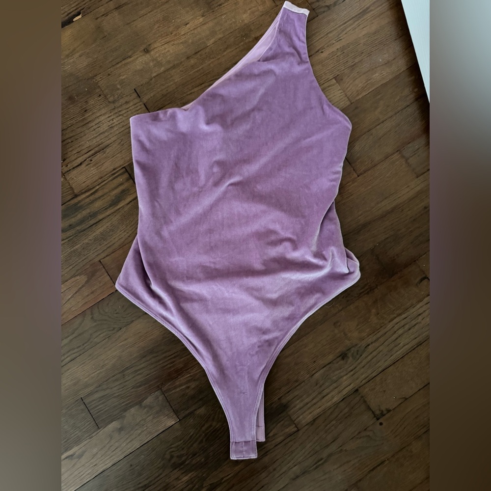 Fabletics Purple Asymmetrical Bodysuit